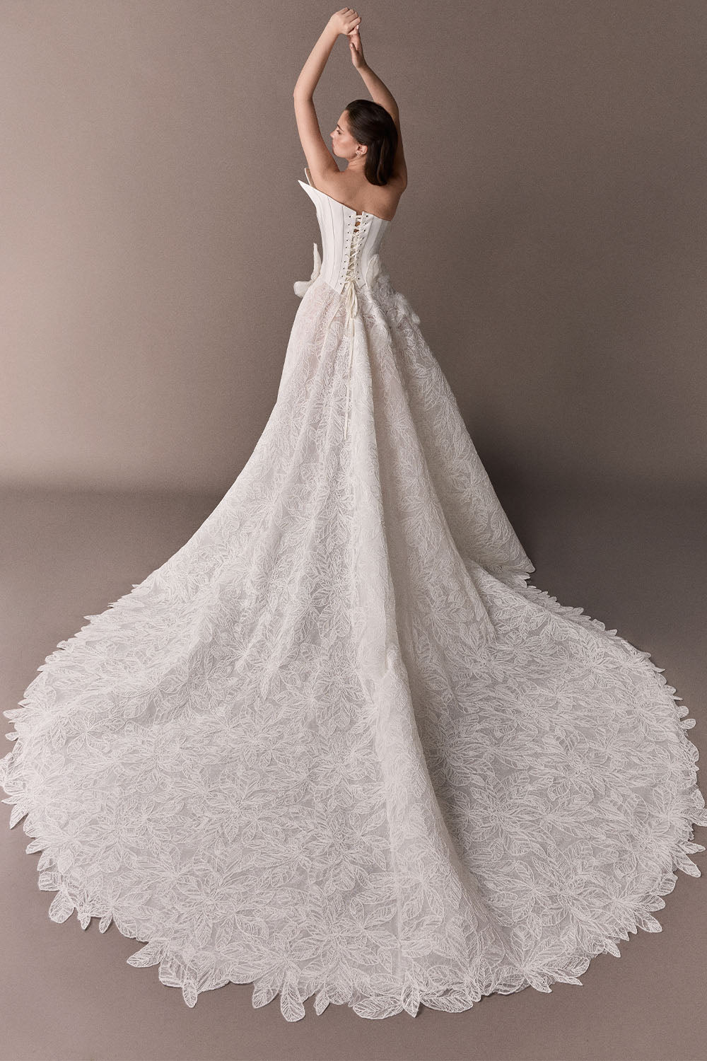 Plume by Kristie, Jennifer, Featherlight Floral Lace Ball Gown | Esposa