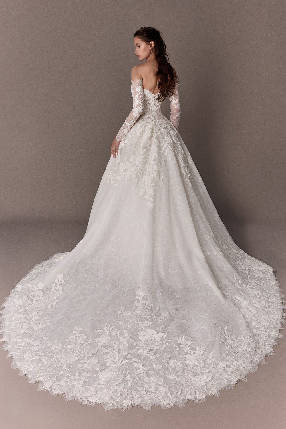 Plume by Kristie, Jocelyn, Graceful Lace Ball Gown | Esposa