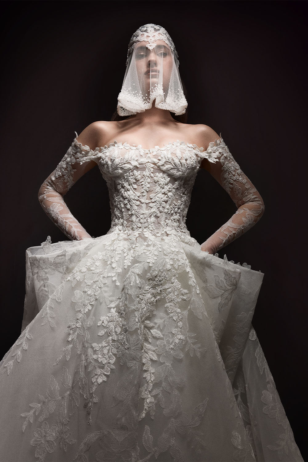Plume by Kristie, Jodie, Sculpted Lace Ball Gown | Esposa
