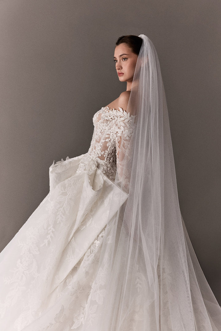 Plume by Kristie, Jodie, Sculpted Lace Ball Gown | Esposa
