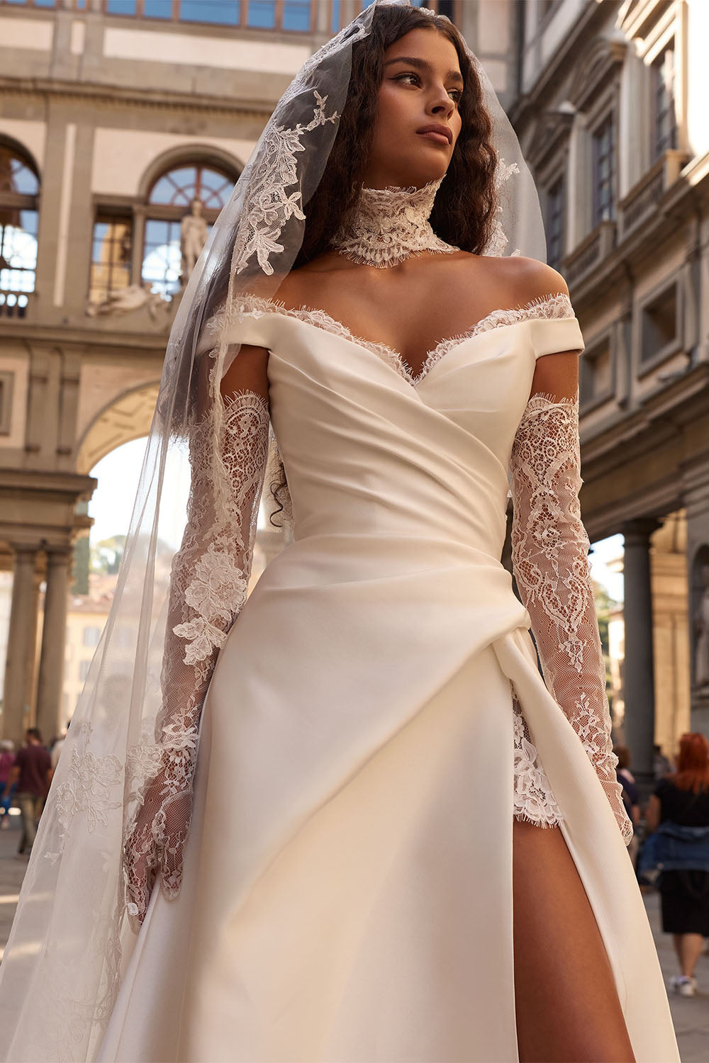 Milla Nova, Julienne, Elegant Satin A-Line Bridal Gown | Esposa