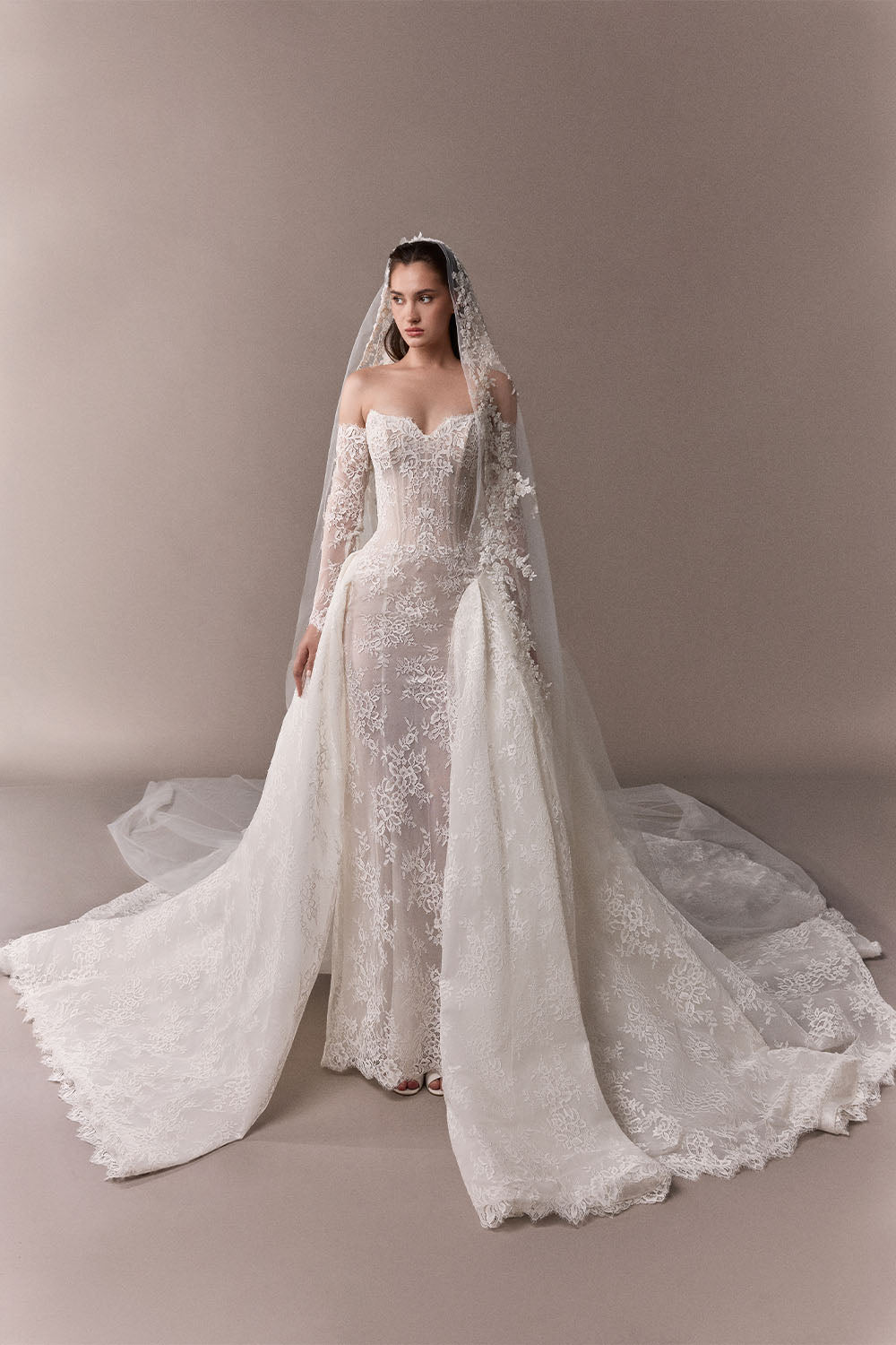 Plume by Kristie, Juri, Softly Sculpted Straight Gown | Esposa