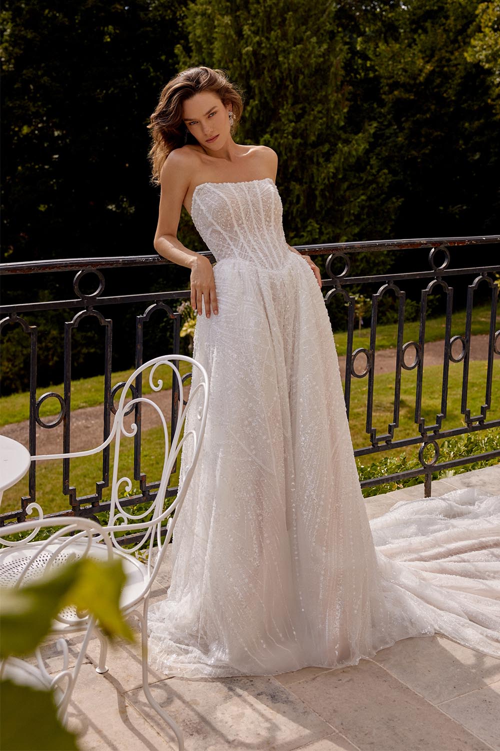Justin Alexander, Beaded Strapless A-Line Gown | Esposa