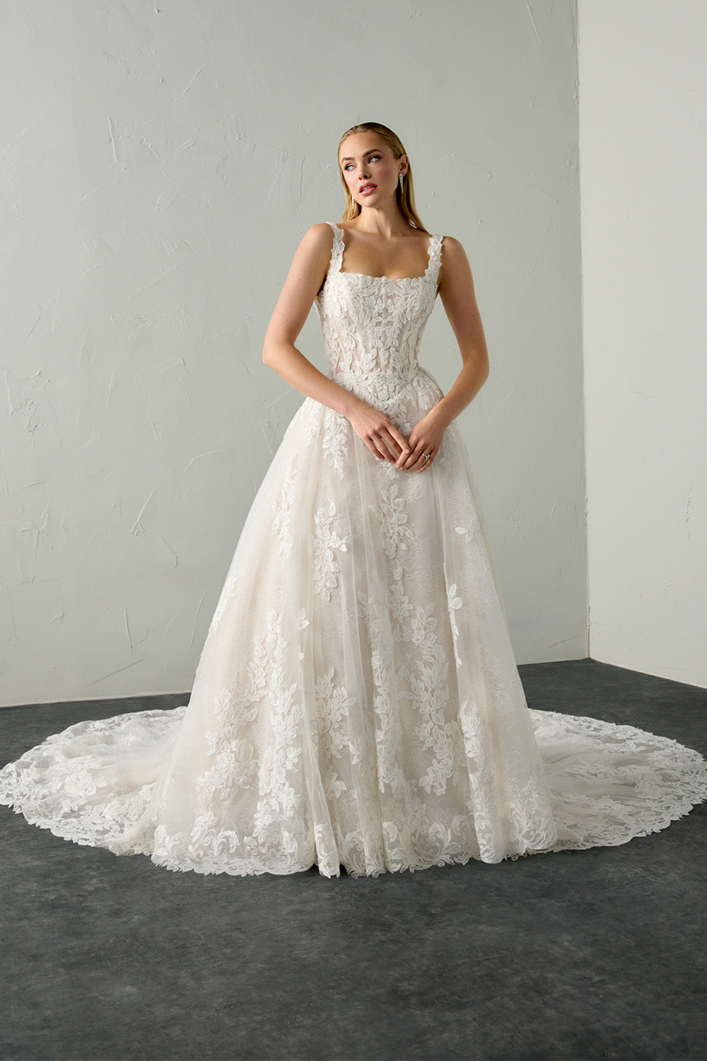 Justin Alexander, Floral Lace A-Line Bridal Gown | Esposa