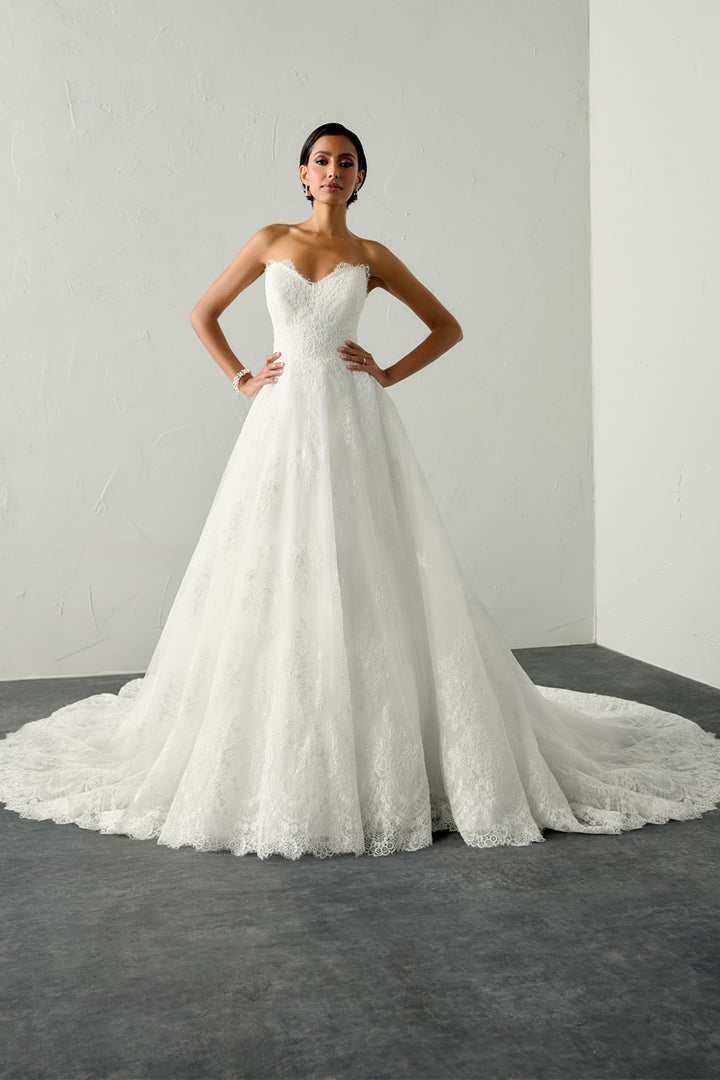 Justin Alexander, Graceful Lace A-Line Gown | Esposa 