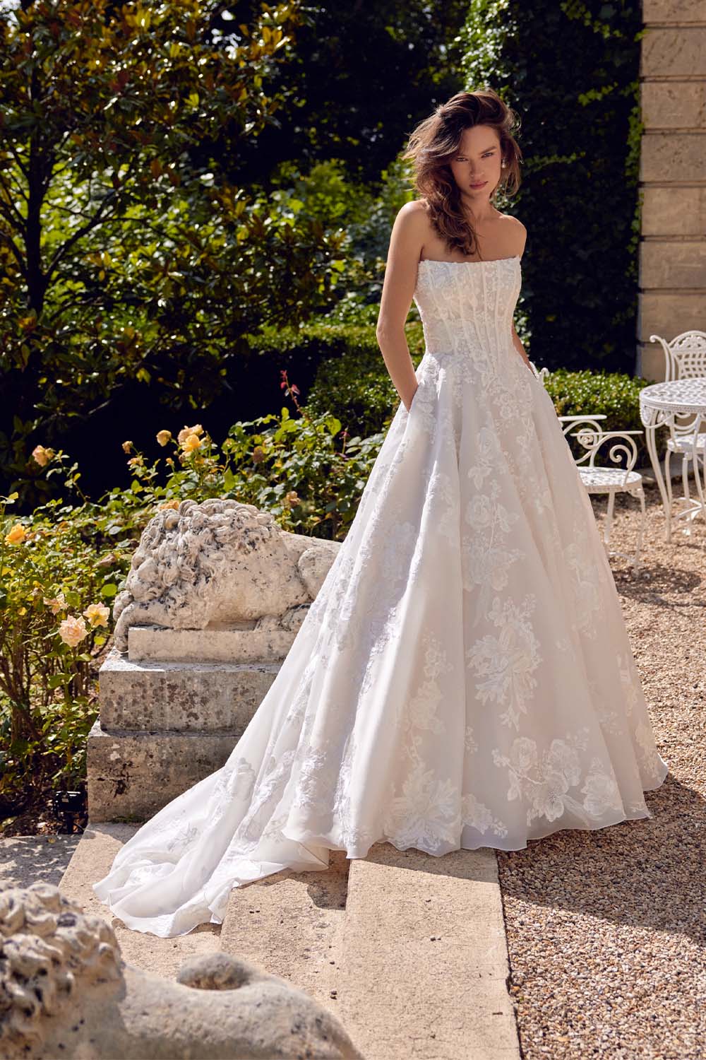 Justin Alexander, Romantic Floral Lace A-Line Bridal Gown | Esposa