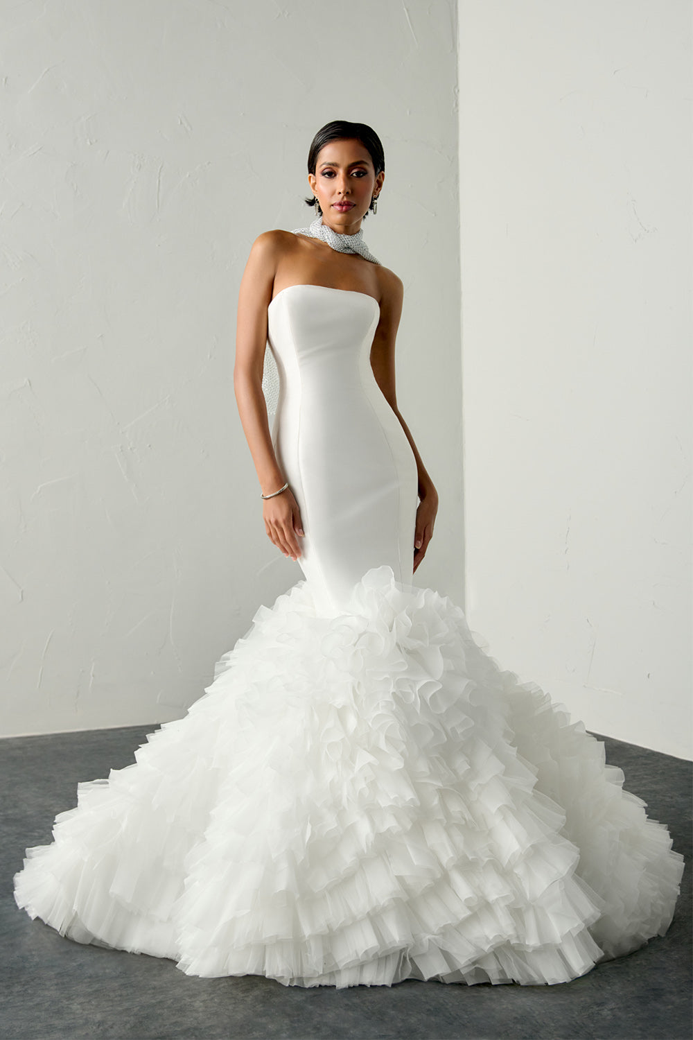 Justin Alexander, Ruffled Mermaid Bridal Gown | Esposa 