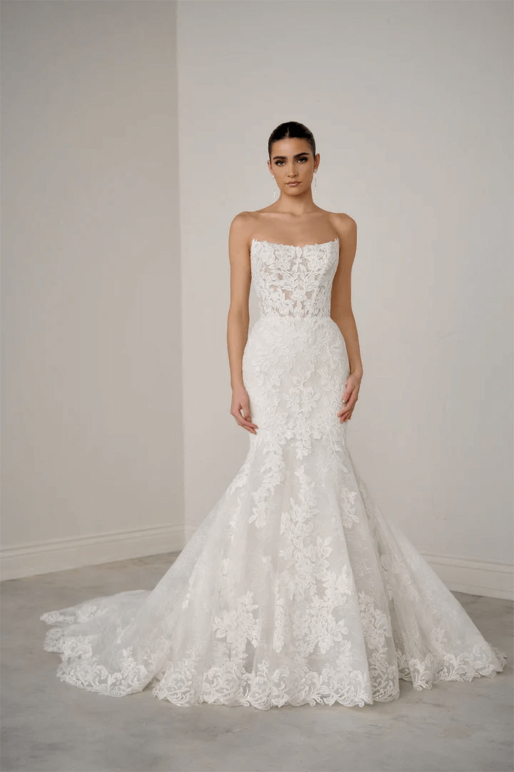 Justin Alexander, Structured Mermaid Gown | Esposa