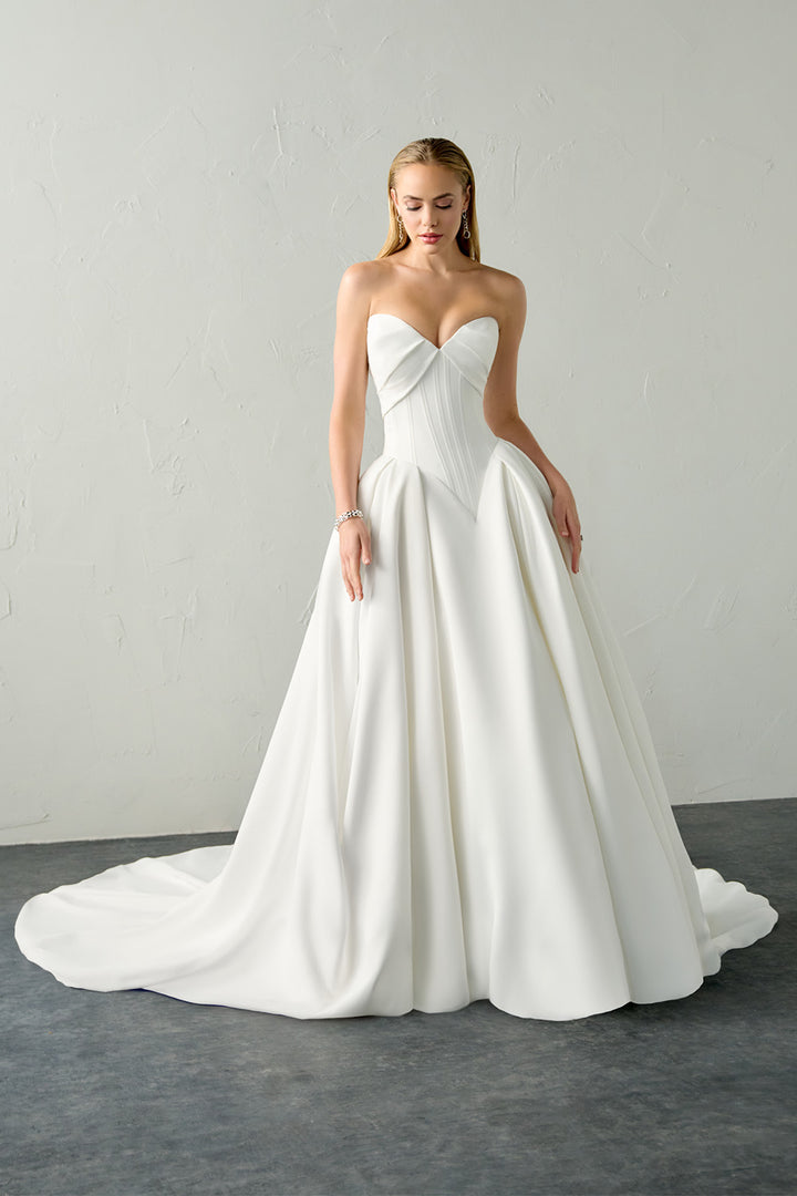 Justin Alexander, Timeless Satin Ball Gown | Esposa