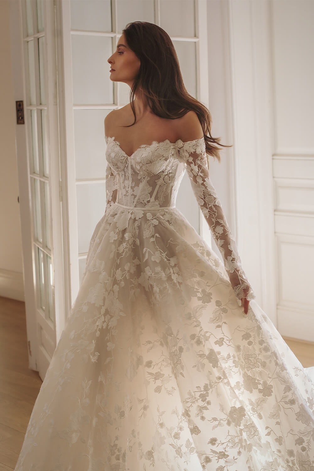 Wona Concept, Off Shoulder Lace Dress | Esposa