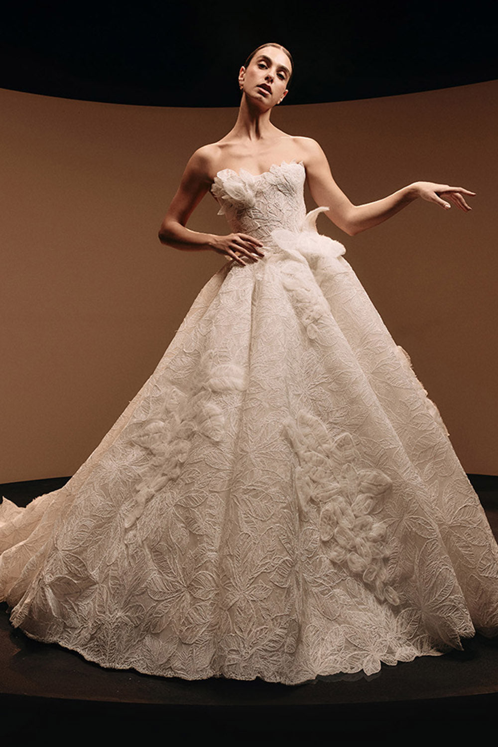 Kristie Romanos, Belle, Sculpted Floral Ball Gown | Kristie Romanos