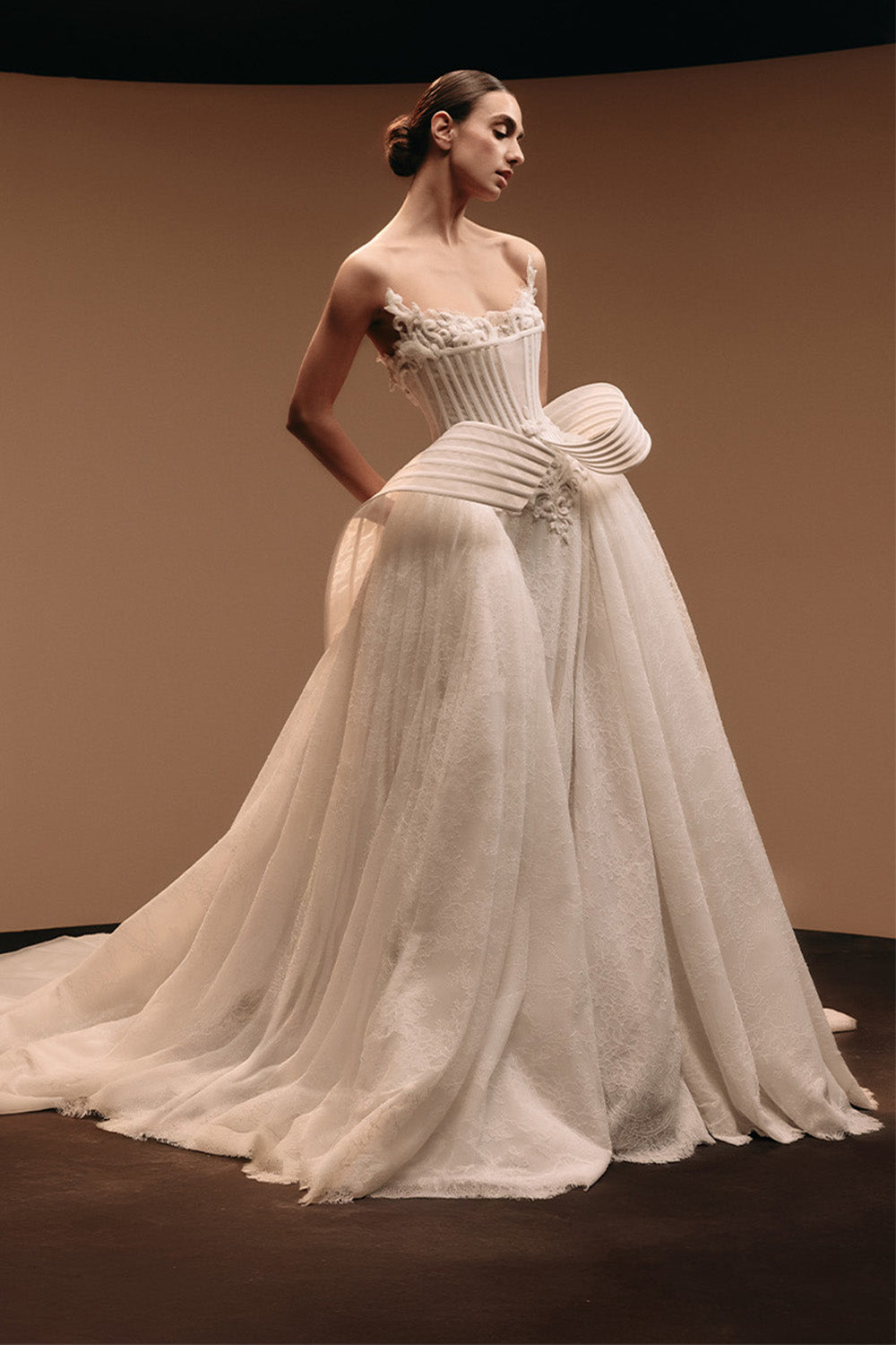 Kristie Romanos, Blandine, Pleated Corset A-Line Gown | Esposa