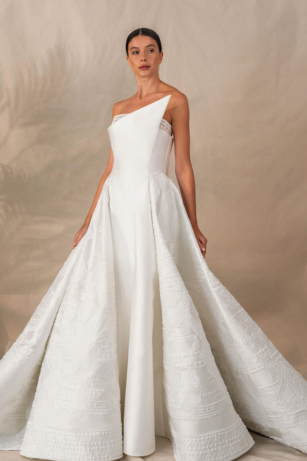 Kristie Romanos, Nathan, Strapless Mikado Gown | Esposa