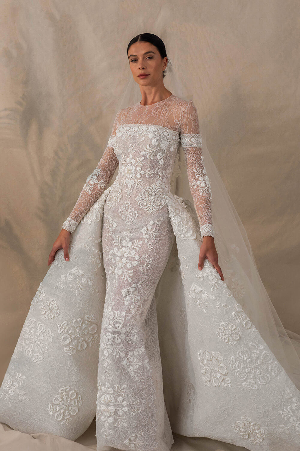 Kristie Romanos, Nola, Lace Gown With Sleeves | Esposa