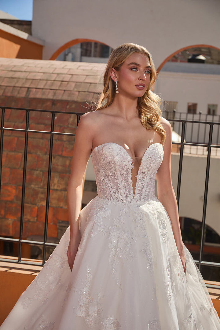 Blush, Strapless Lace Gown | Esposa