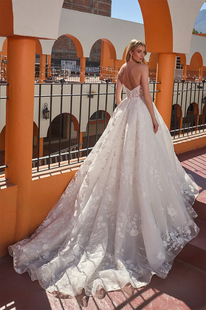 Blush, Strapless Lace Gown | Esposa