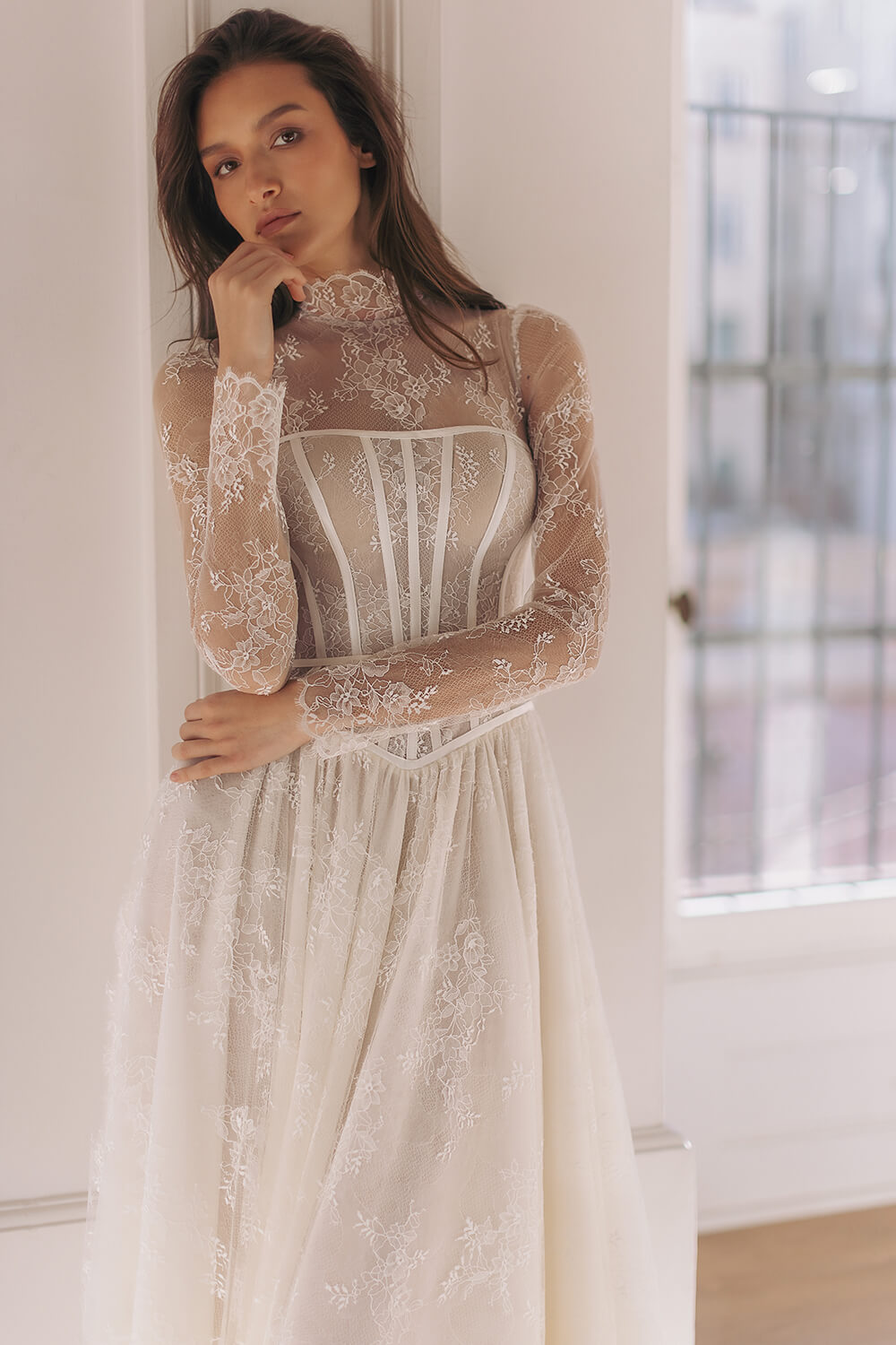 Wona Concept, Embroidered Corset Dress | Esposa