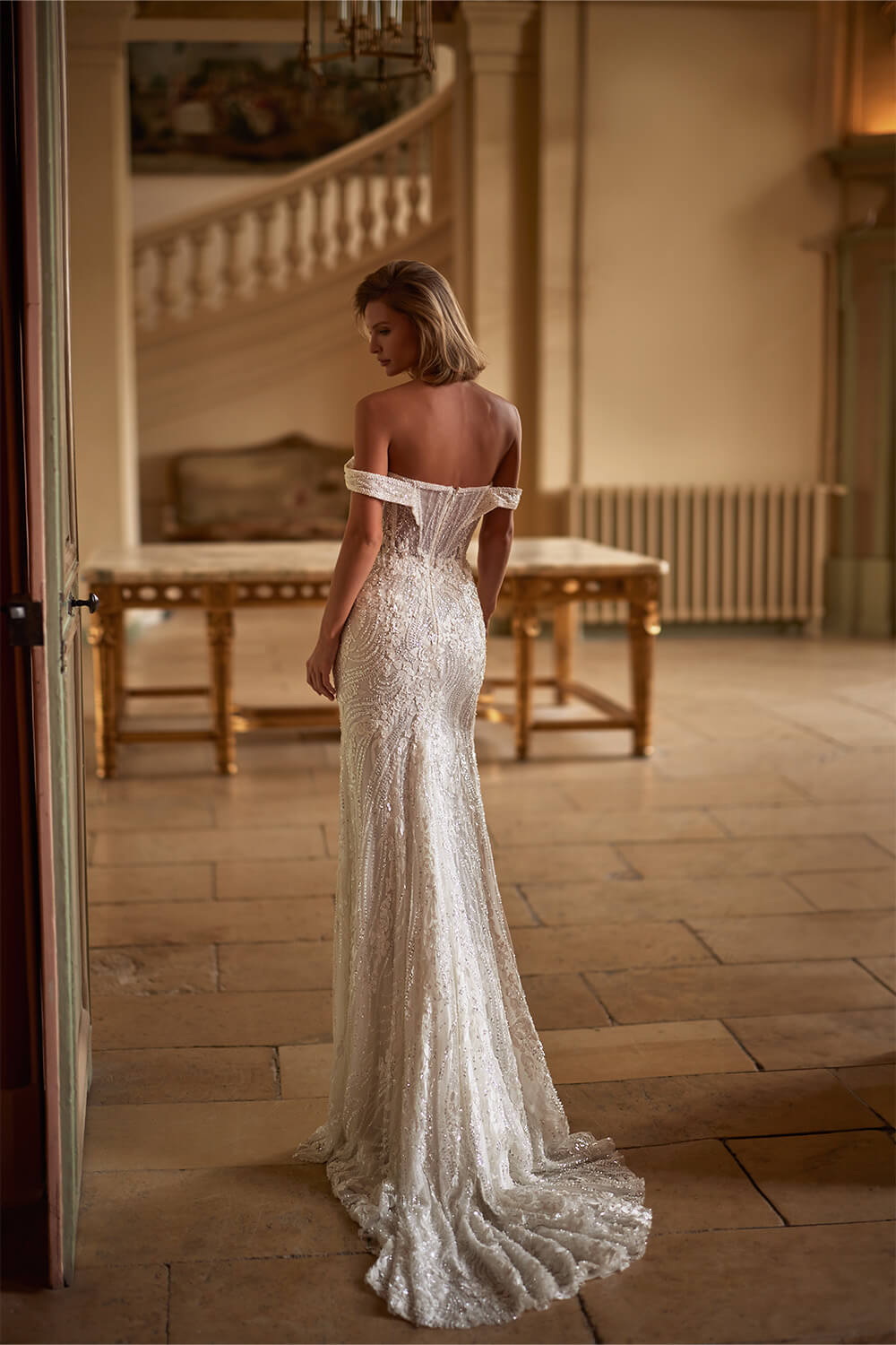 Milla Nova, Off Shoulder Beaded Dress | Esposa