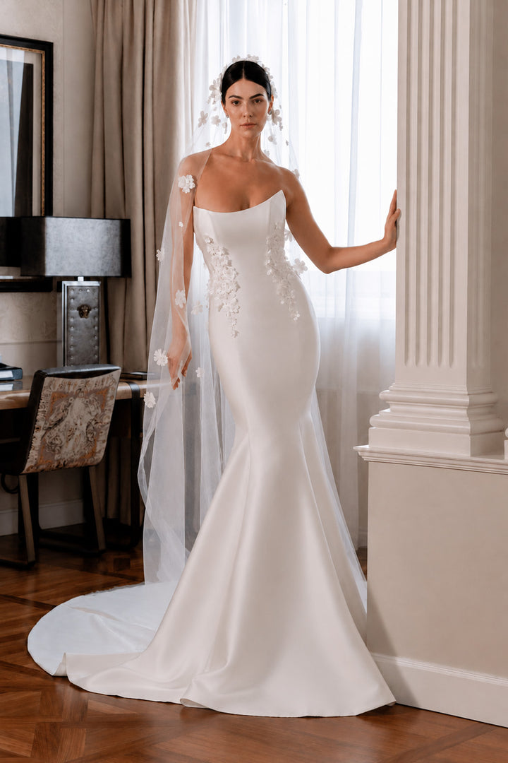 Lilac, Floral Embellished Mermaid Gown | Esposa