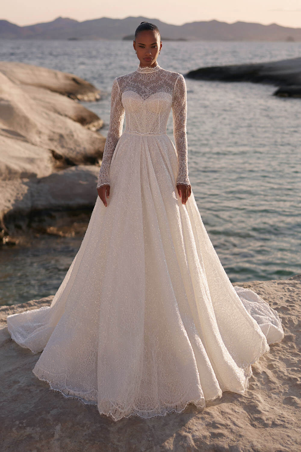 Eva Lendel, Turtleneck Sleeved Gown | Esposa