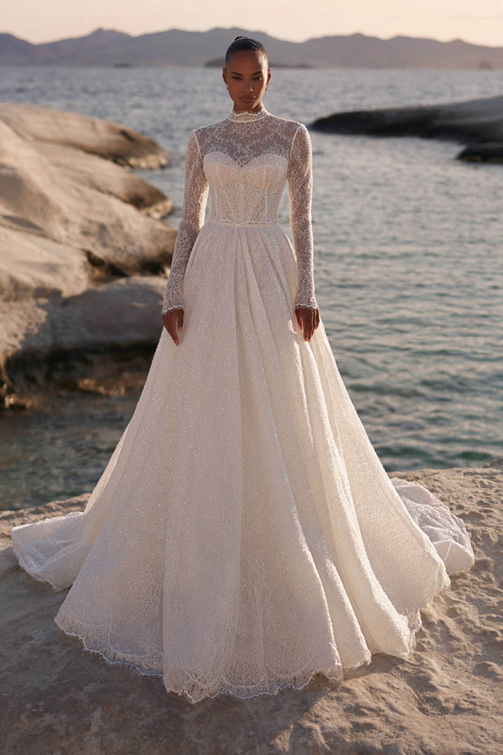 Eva Lendel, Turtleneck Sleeved Gown | Esposa