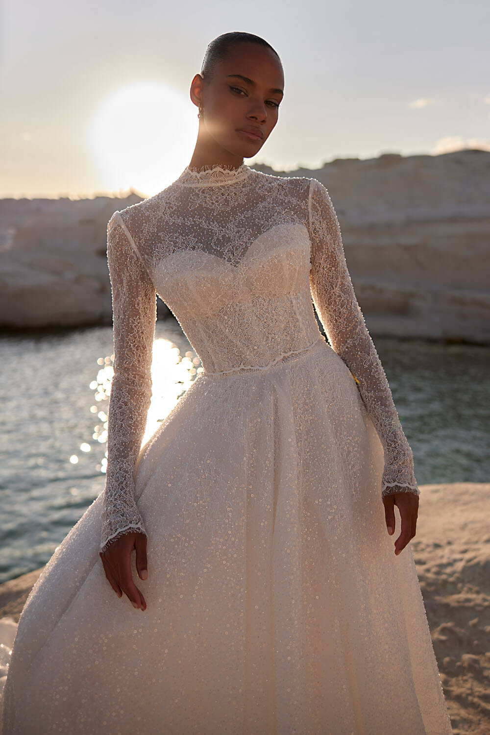 Eva Lendel, Turtleneck Sleeved Gown | Esposa