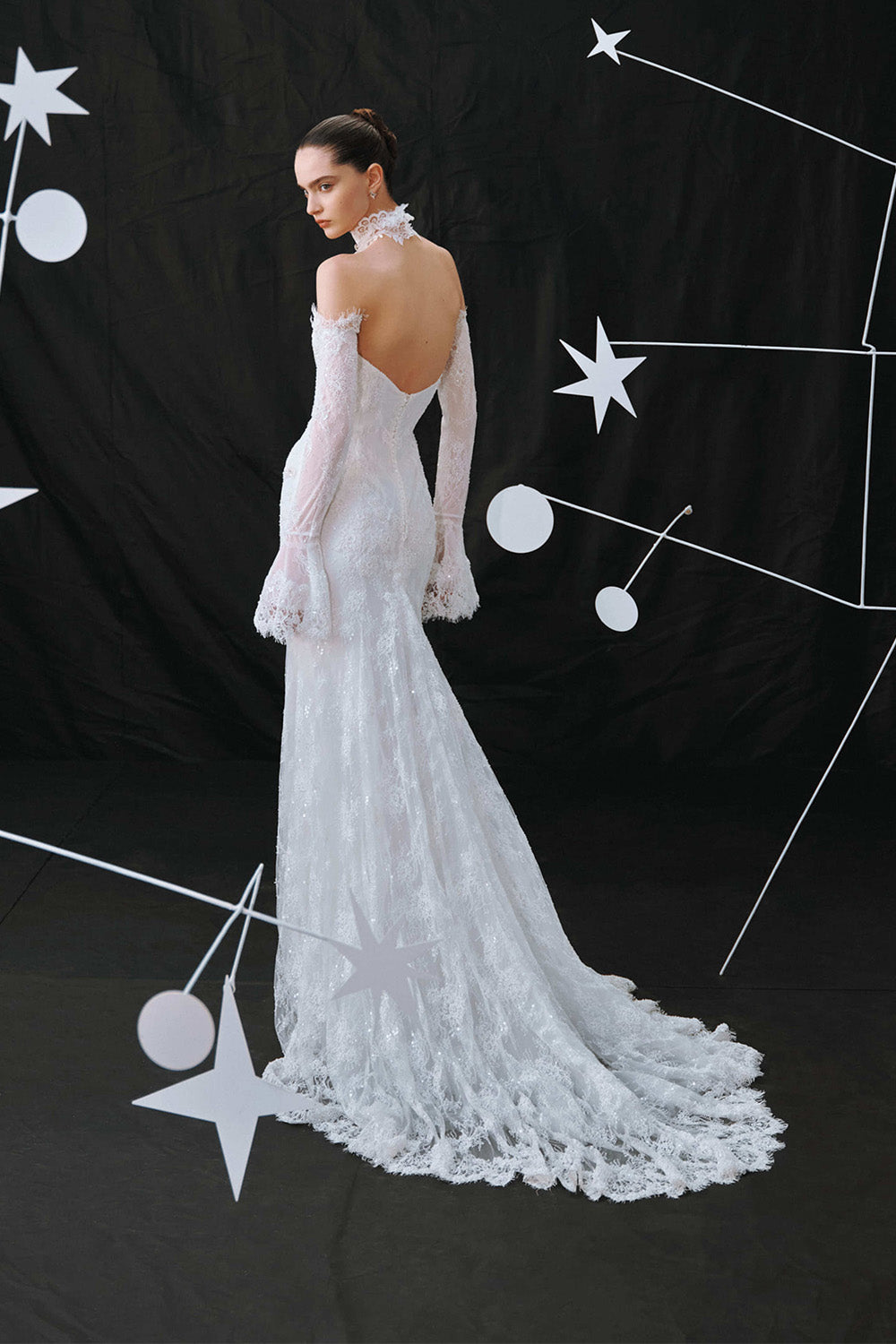 Milla Nova, Lyxora, Off-Shoulder Lace Straight Gown | Esposa