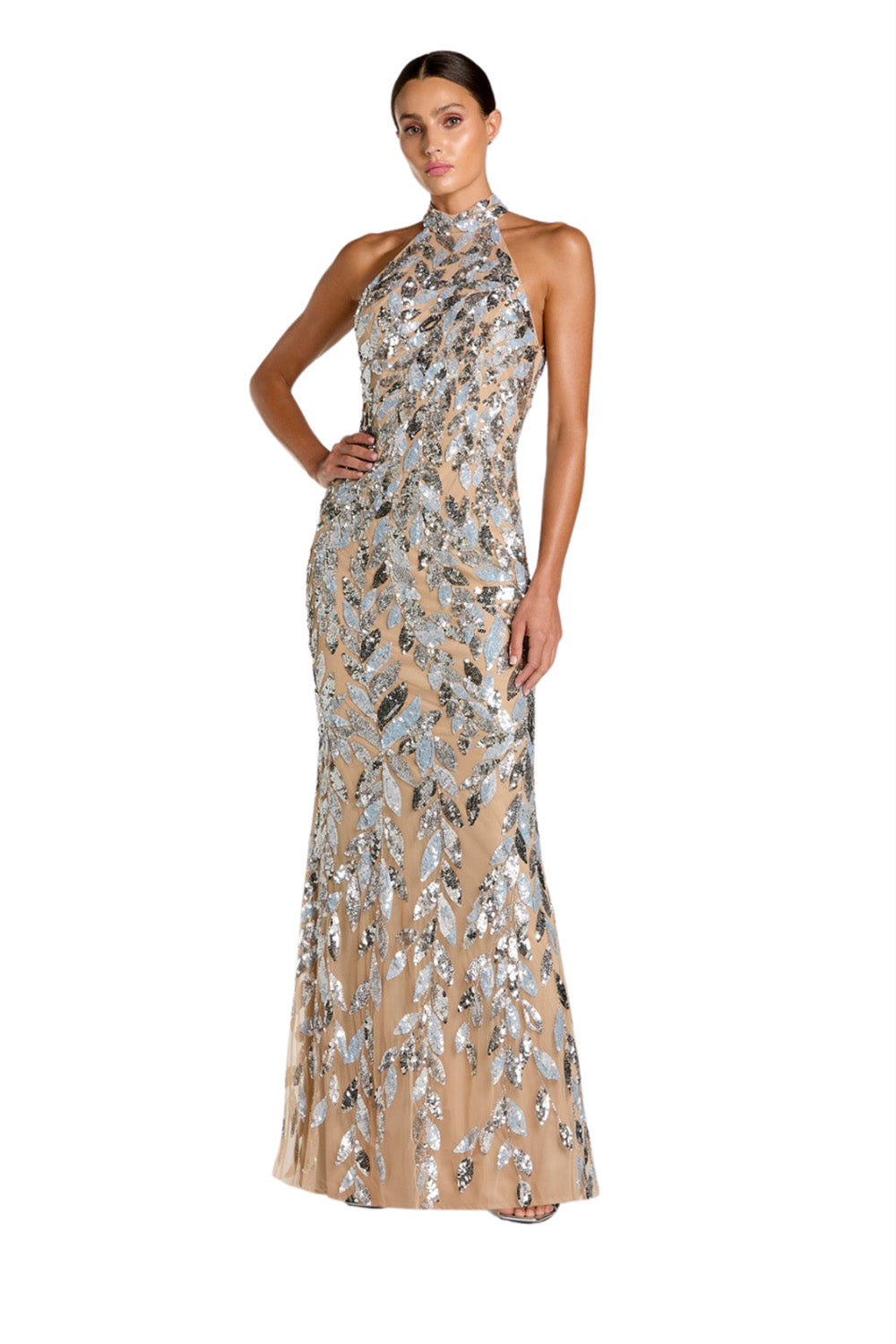 Mac Duggal, Embellished Halter Evening Gown | Esposa