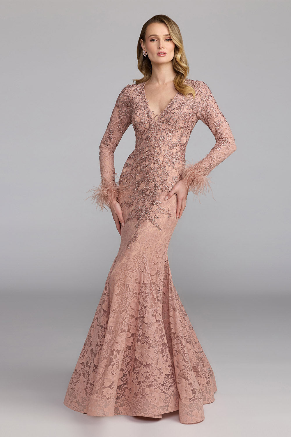 Mac Duggal, Embellished Lace Mermaid Gown | Esposa