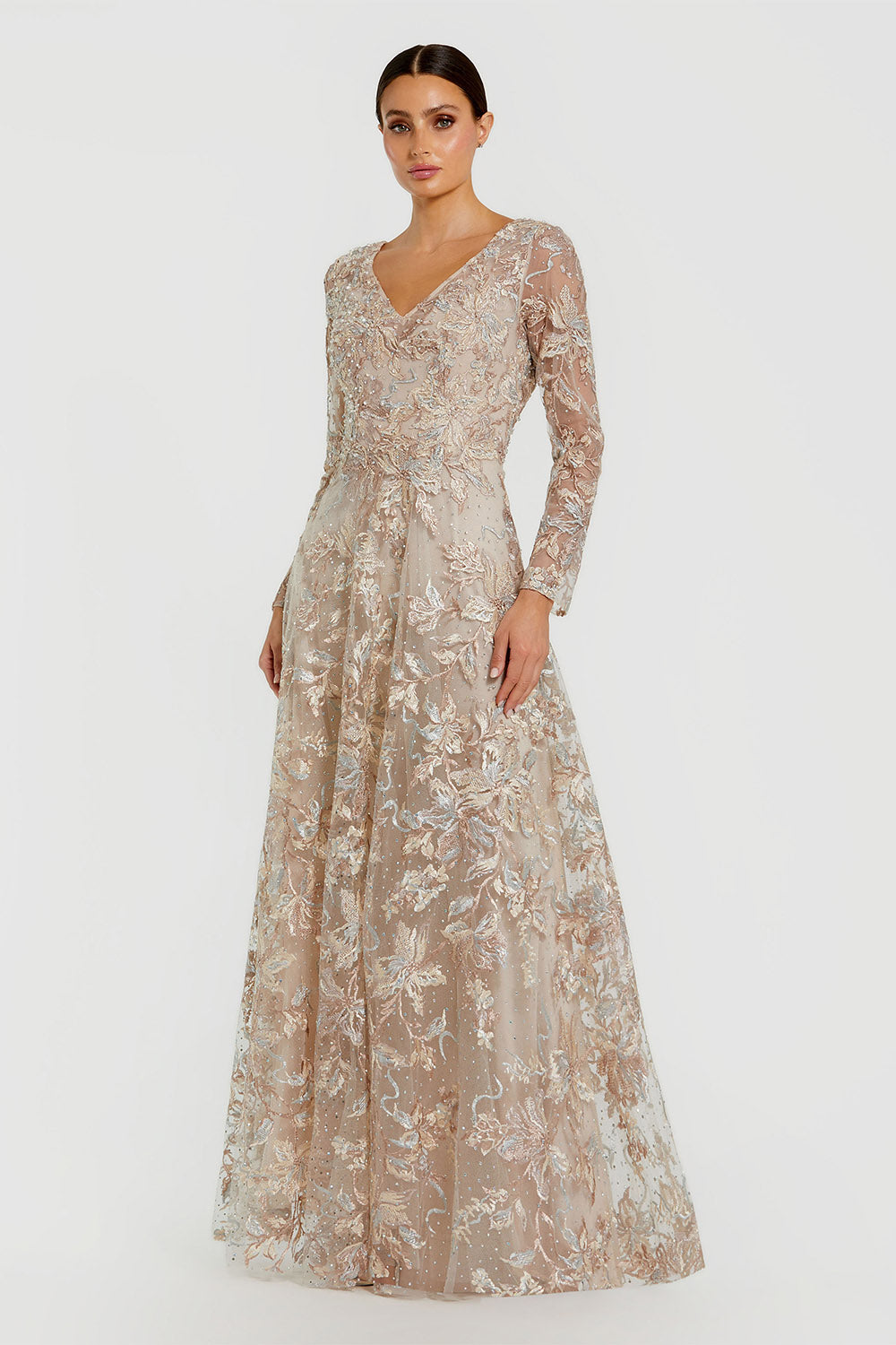 Mac Duggal, Embroidered A-Line Evening Gown | Esposa