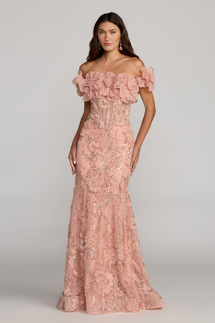 Mac Duggal, Floral Embellished Mermaid Evening Gown | Esposa