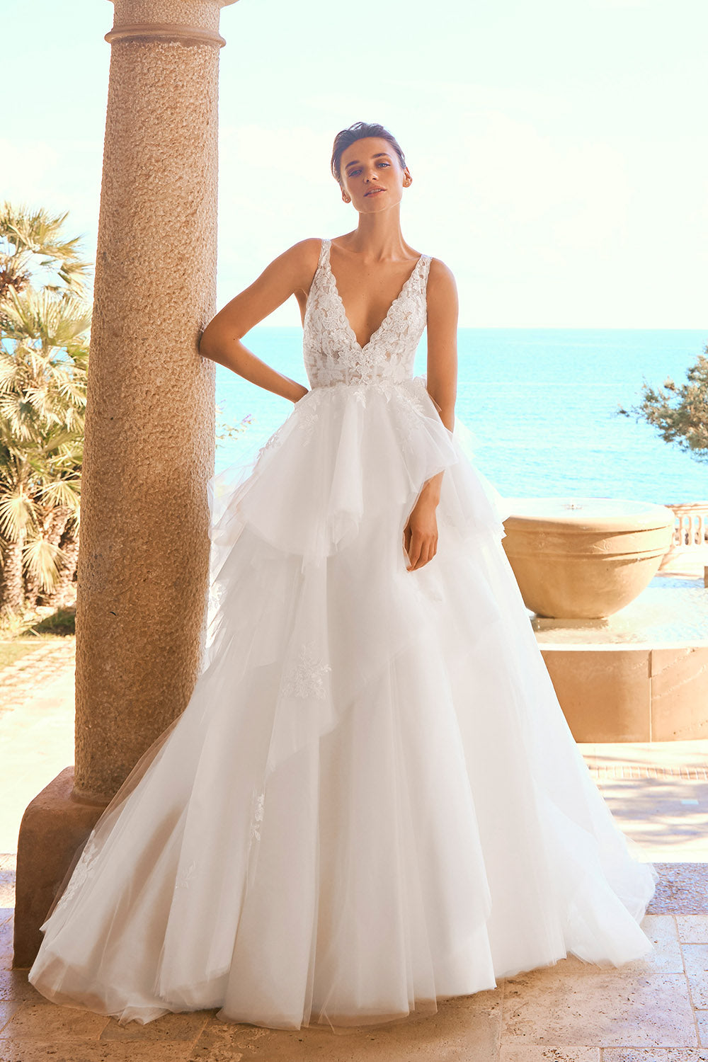 Marchesa, Brianna, Layered Tulle Ball Gown | Esposa