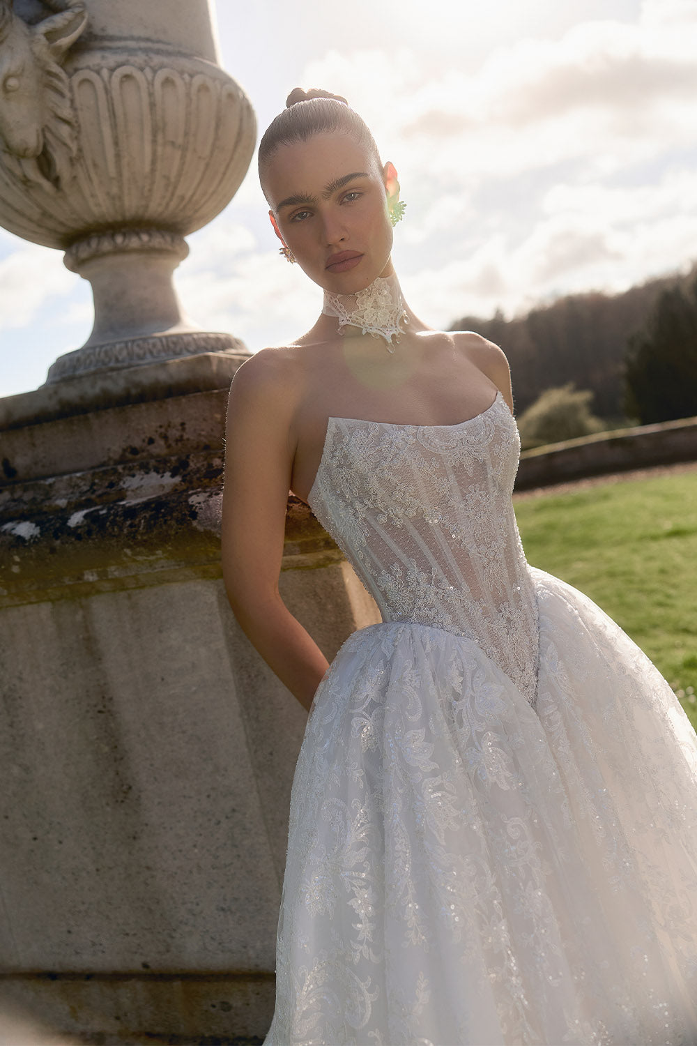 Wona Concept, Melle, Opulent Corseted Lace Ball Gown | Esposa