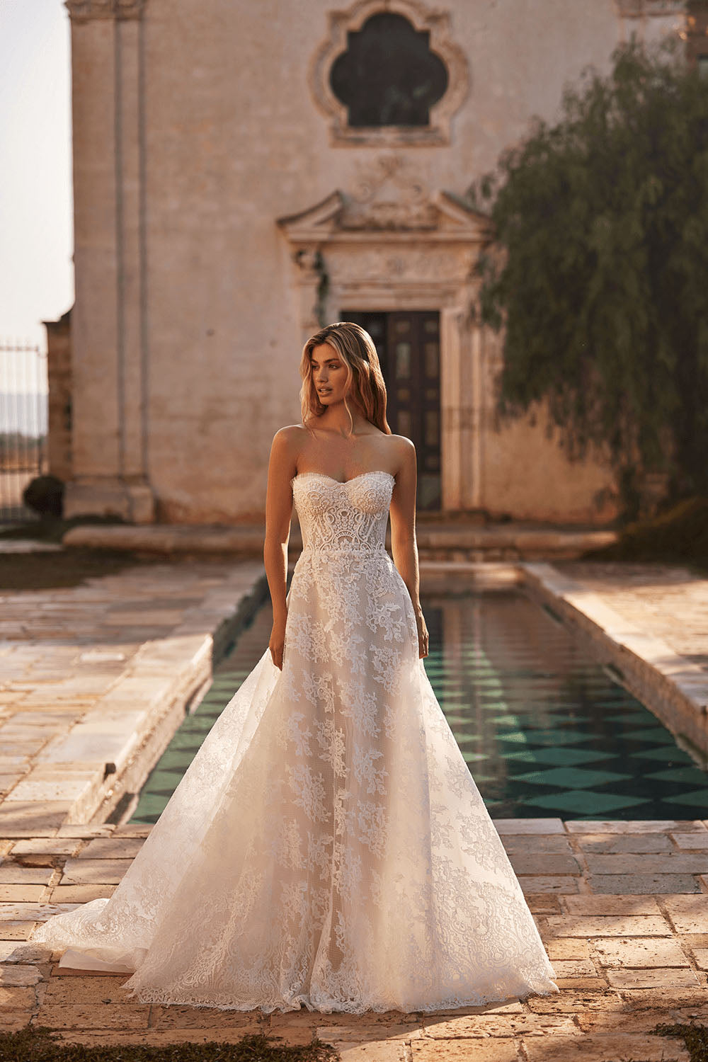 Milla Nova, Calvin, Strapless Lace Dress | Esposa