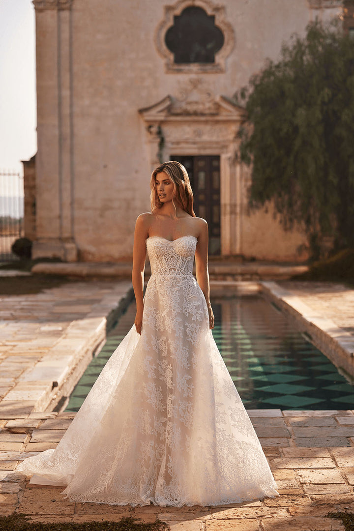 Milla Nova, Calvin, Strapless Lace Dress | Esposa