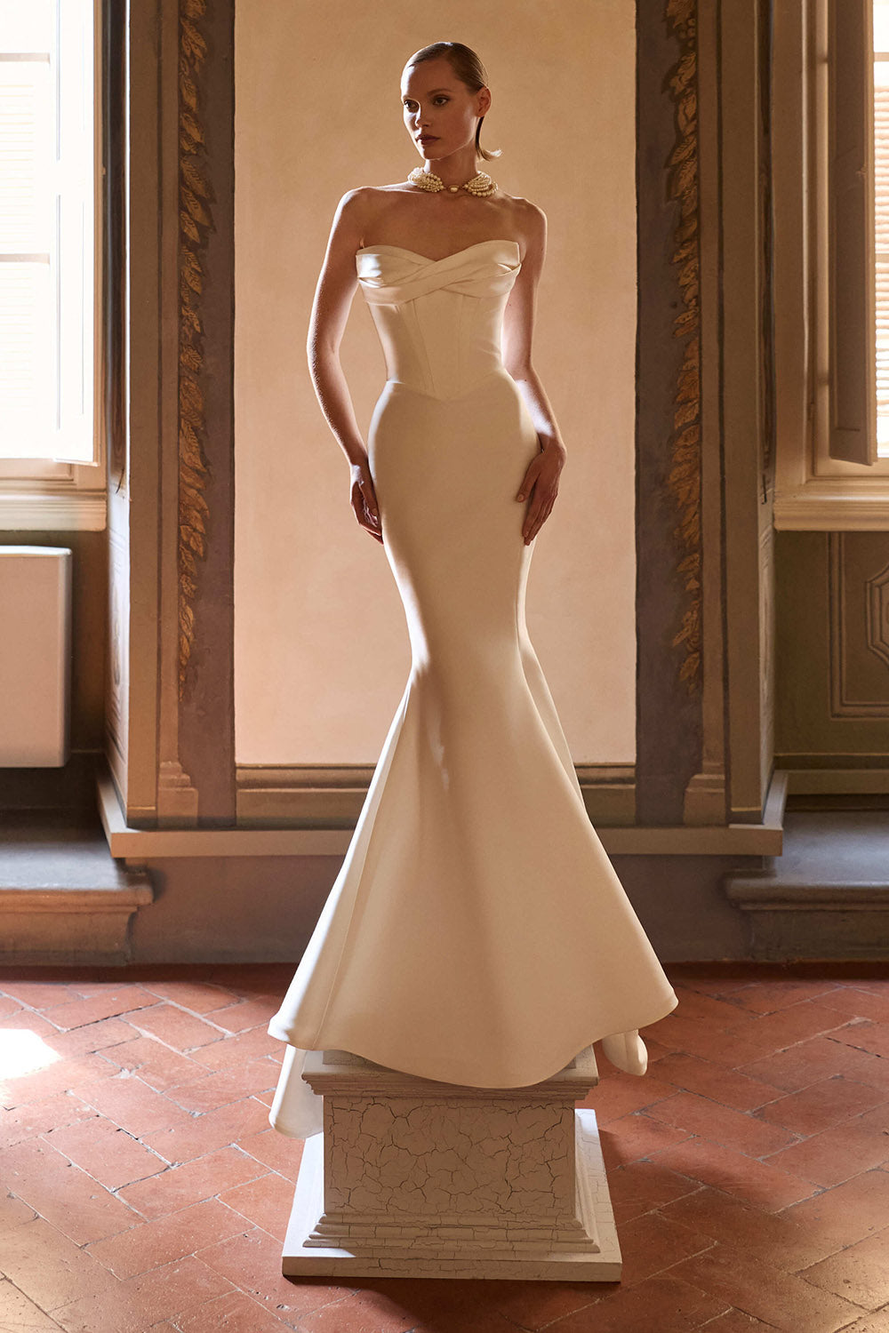 Milla Nova, Elanith, Minimalist Satin Mermaid Dress | Esposa