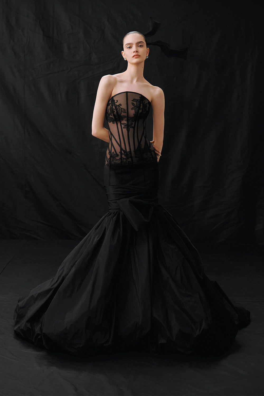 Milla Nova, Seluna, Sculpted Mermaid Gown with Sheer Corset | Esposa