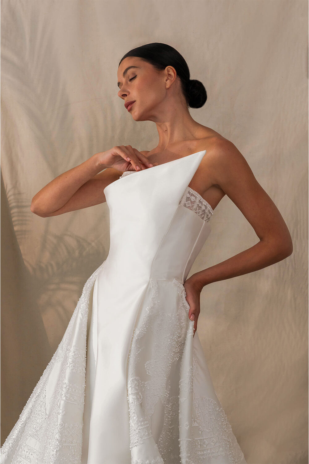 Kristie Romanos, Strapless Mikado Gown | Esposa