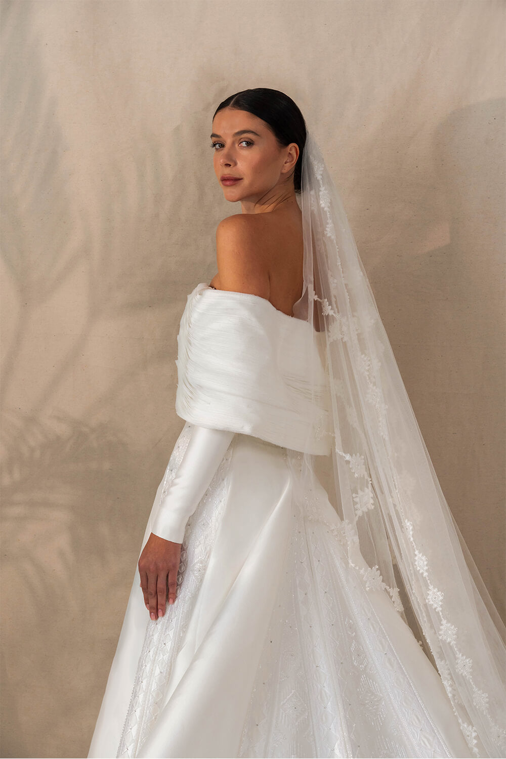 Kristie Romanos, Off Shoulder Royal Gown | Esposa