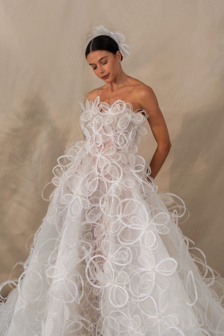 Kristie Romanos, 3D Floral Tulle Gown | Esposa