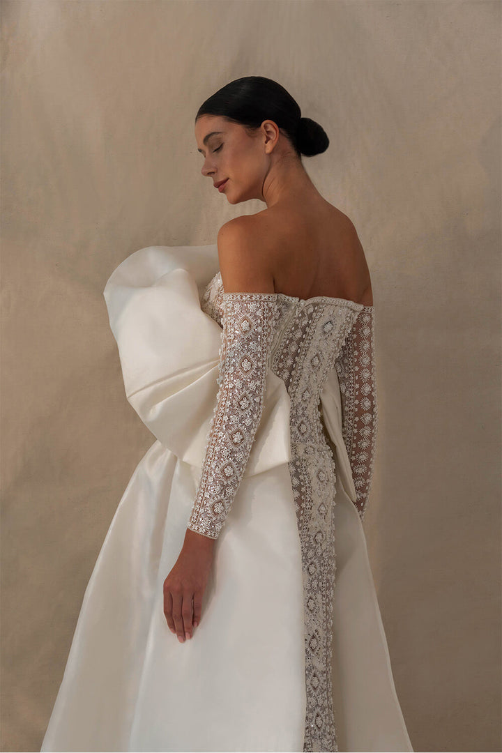 Kristie Romanos, Unique Organza Gown | Esposa