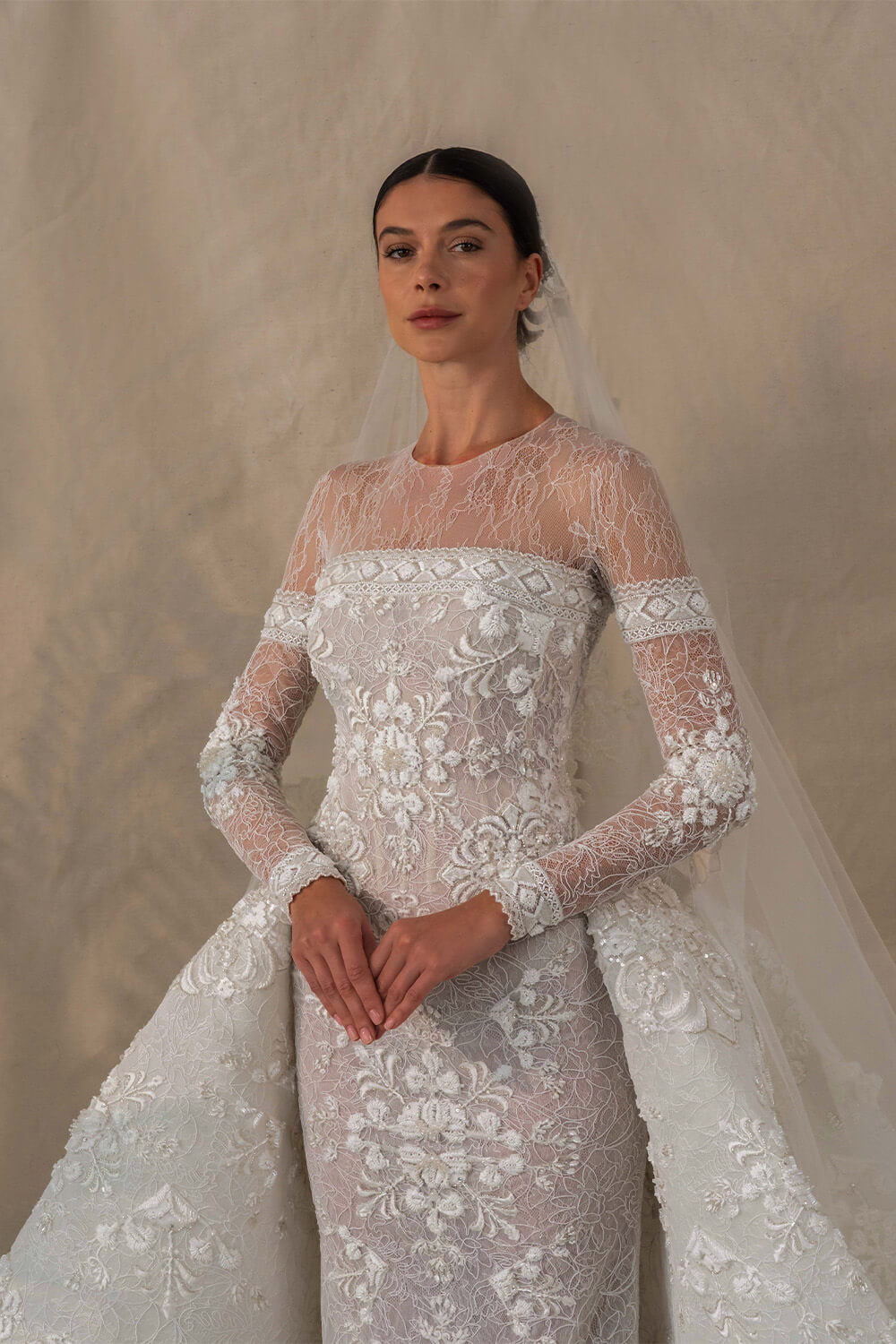 Kristie Romanos, Lace Gown With Sleeves | Esposa