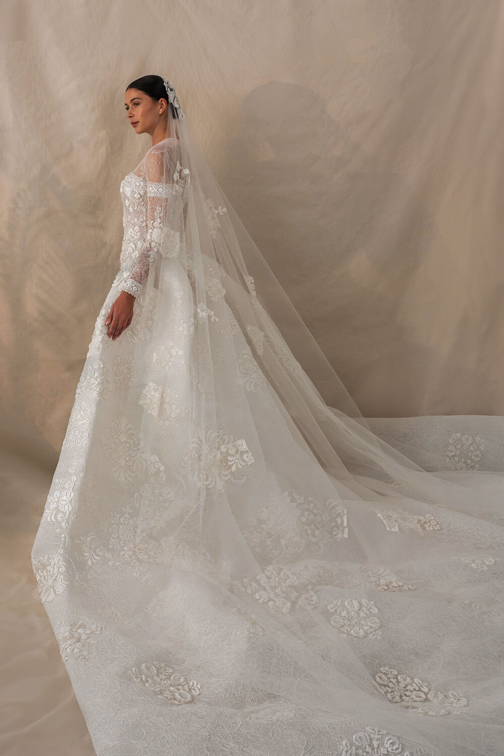 Kristie Romanos, Lace Gown With Sleeves | Esposa