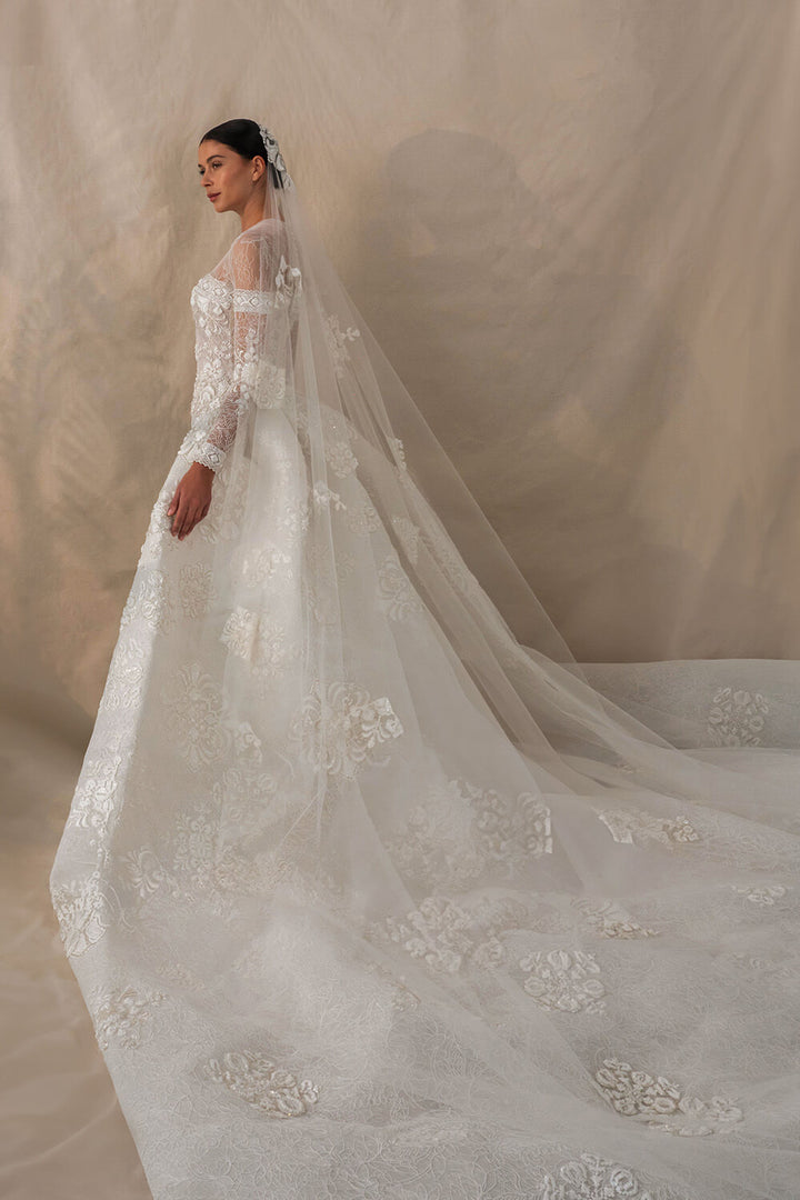 Kristie Romanos, Lace Gown With Sleeves | Esposa