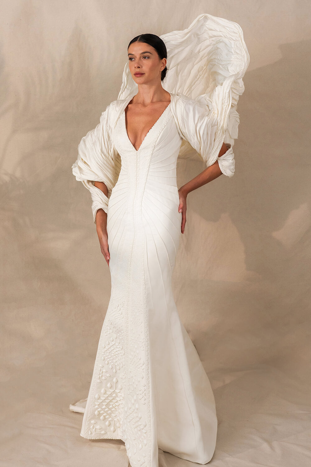 Kristie Romanos, V-Neckline Bridal Gown | Esposa