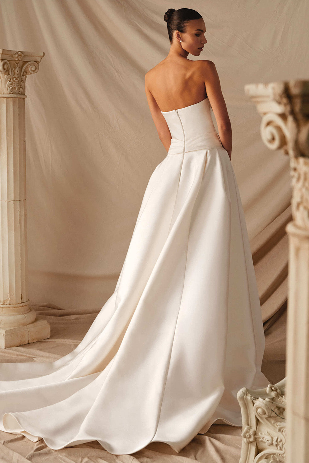 Milla Nova, Ombra, Sophisticated Satin A-Line Gown | Esposa