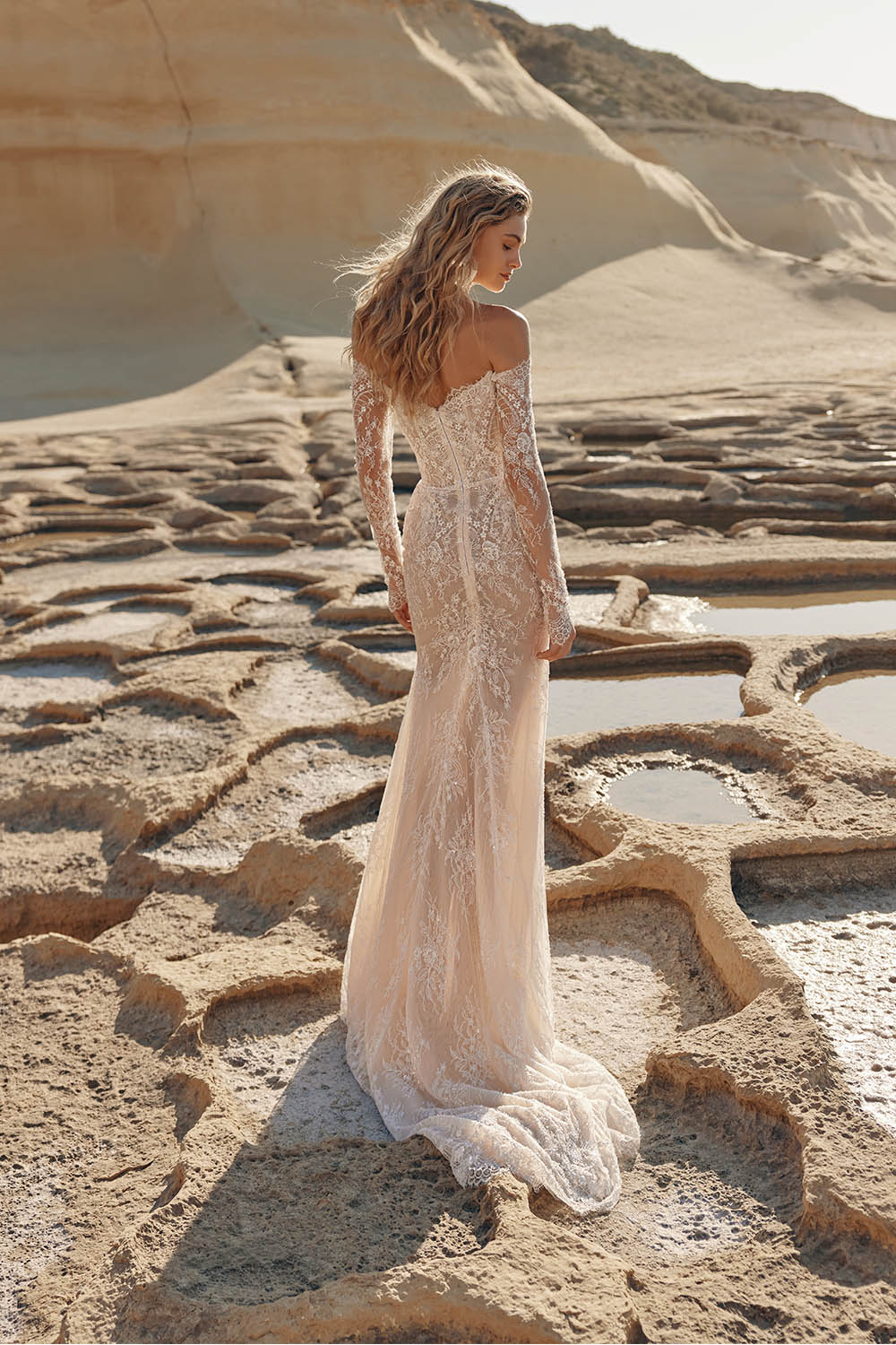 Eva Lendel, Otto, Romantic Lace Off-Shoulder Bridal Gown | Esposa