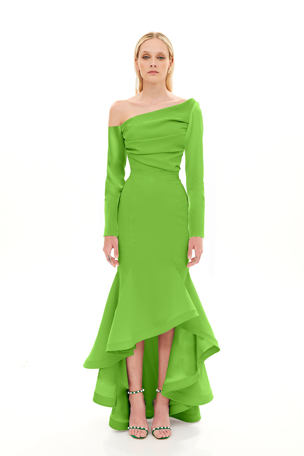 Avaro Figlio, One-Shoulder Cascade Dress | Esposa