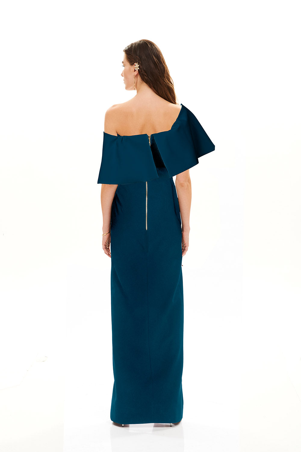 Avaro Figlio, Asymmetric Ruffle Elegant Dress | Esposa 