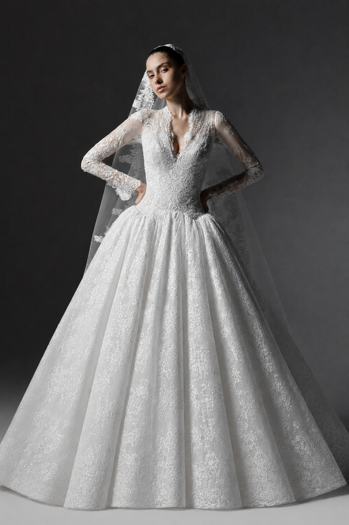 Plume by Kristie, Allee, Timeless Lace Ball Gown | Esposa
